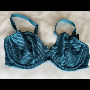 NWT Wacoal Perfectionist U/W bra 855204 blue 32D